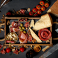 Branza Maturata Tilsit Reteta Originala imagine de sus platou antipasti cu branza